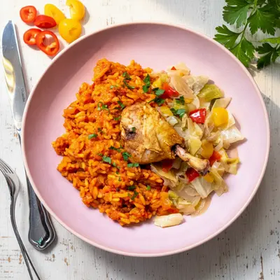 Jollof Reis mit Chicken
