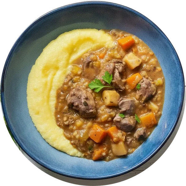 Coq au vin mit Polenta