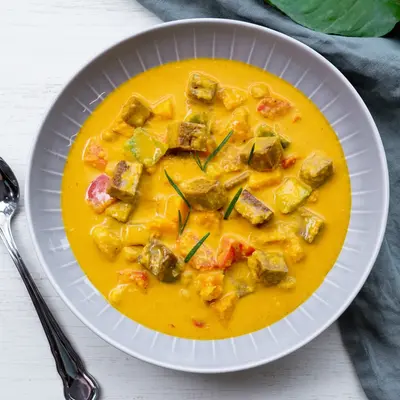 Kürbis Peperoni Ragout mit Seitan