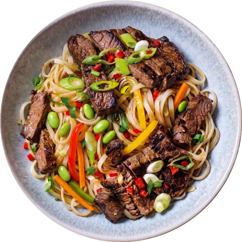 Thai Beef Salat mit Reisnudeln