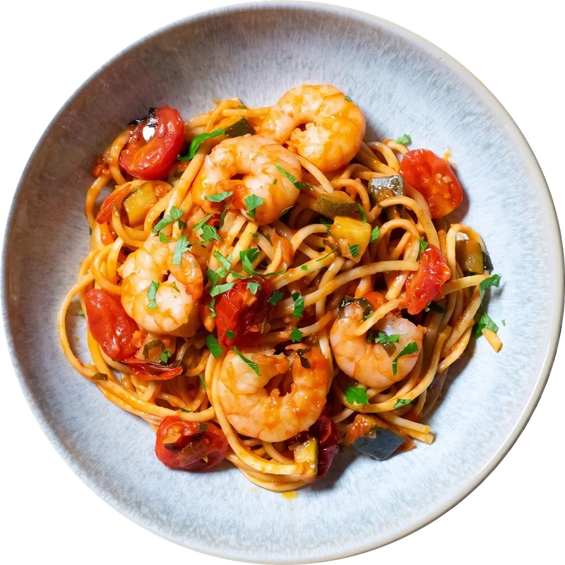 Linguine Gamberetti e Pomodorini