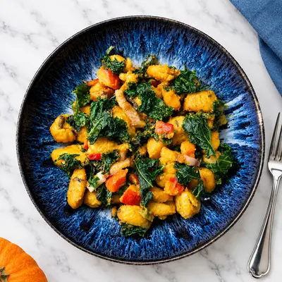 Kürbis-Gnocchi mit Herbstgemüse