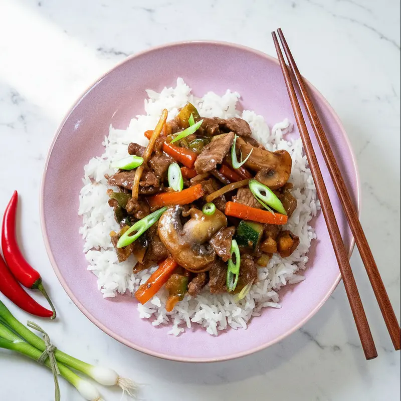 Chop Suey mit Rindfleisch