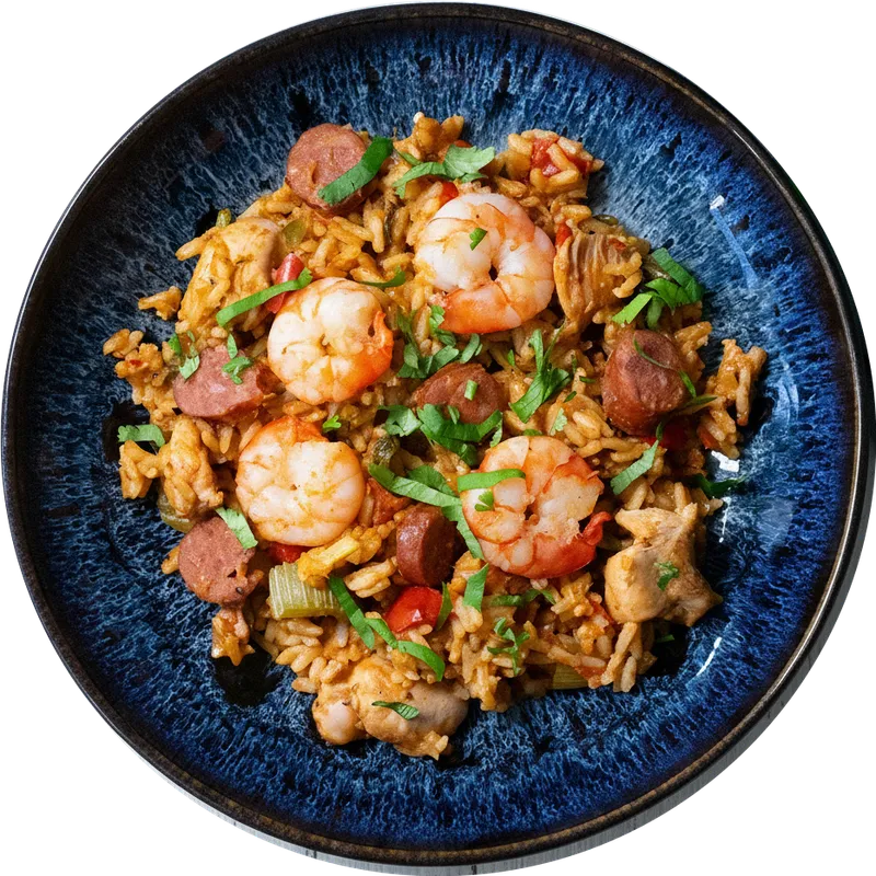 Jambalaya mit Poulet & Shrimps