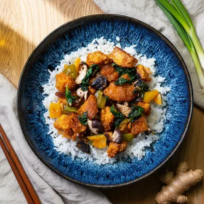 Tofu Bulgogi mit Reis