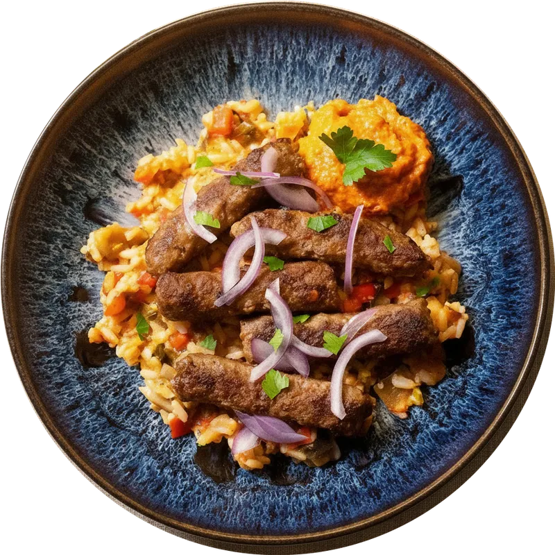 Cevapcici mit Djuvec Reis