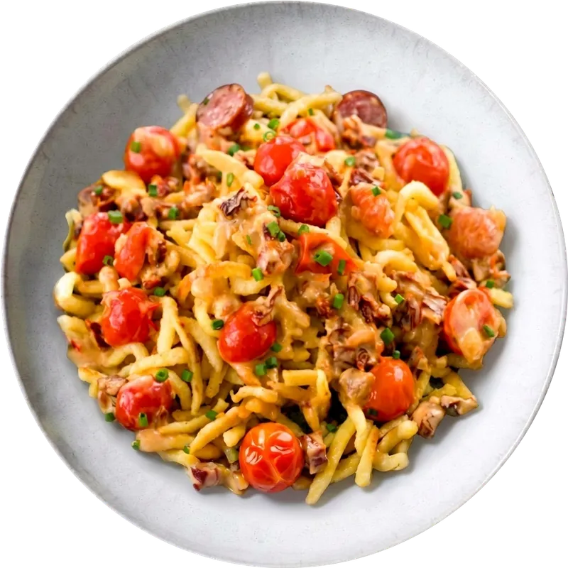 Spätzli Pfanne mit Rauchwurst