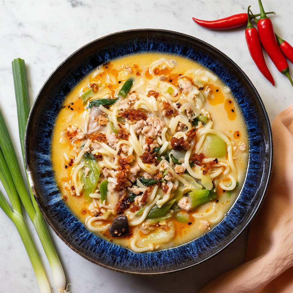 Tantanmen Chicken Ramen Suppe